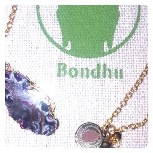 BEAUTIFUL AGATE GEODE SLICE Necklace